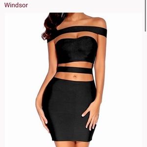 Black bandage dress